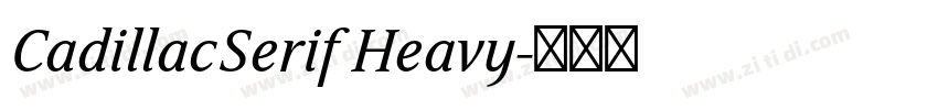CadillacSerif Heavy字体转换 CadillacSerif Heavy字体转换